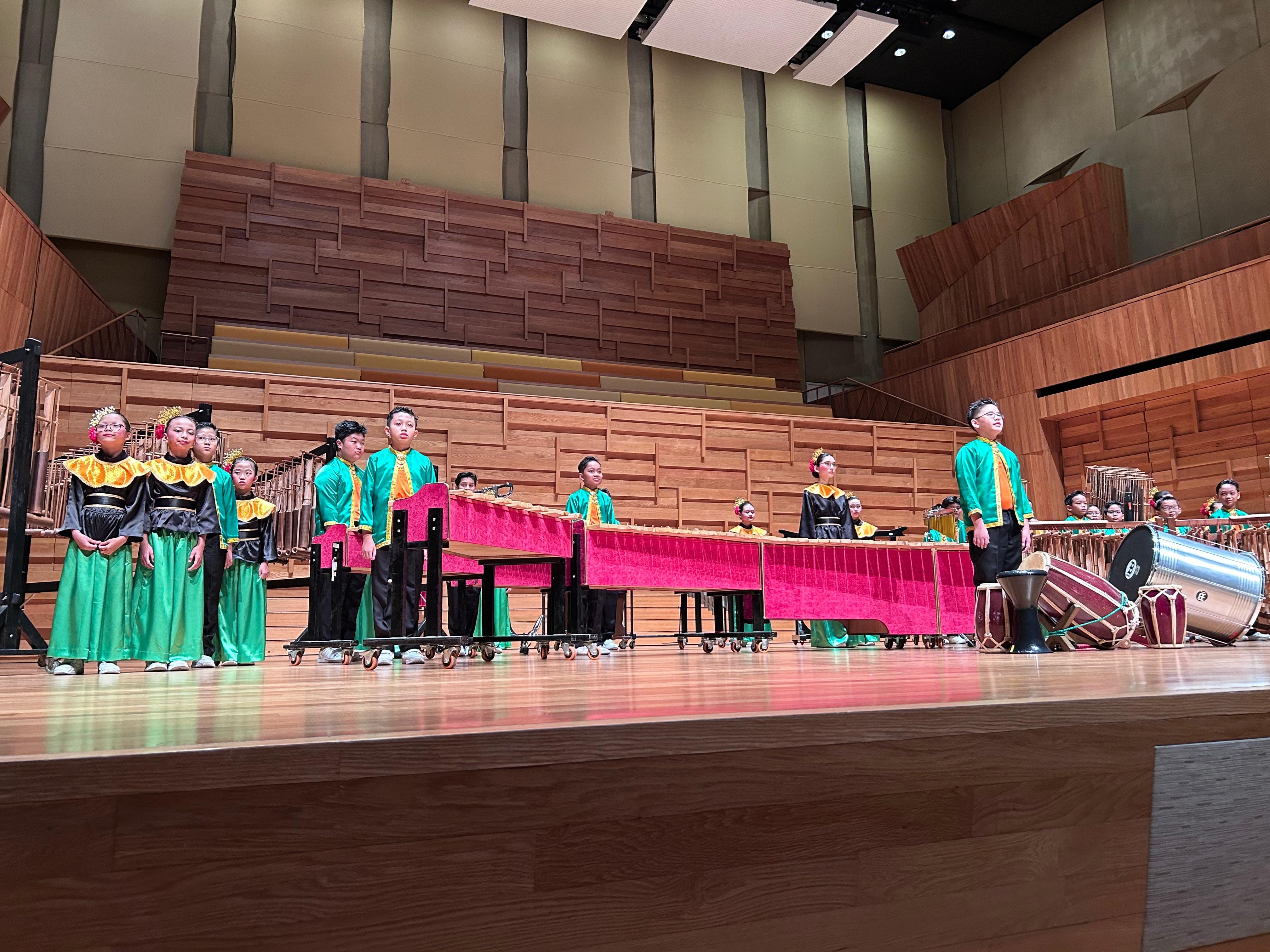 Group of performers on stage